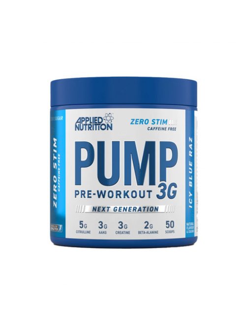 Applied Nutrition - Pump 3G Pre-Workout 375g ZERO (Caffeine free) - Icy blue raz