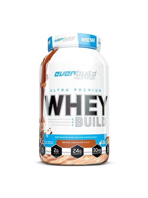 EverBuild Nutrition - Ultra Premium WHEY BUILD 454 g / 908 g / 2270 g - 908, Deluxe Chocolate Shake - Tejsavó fehérje koncentrátum