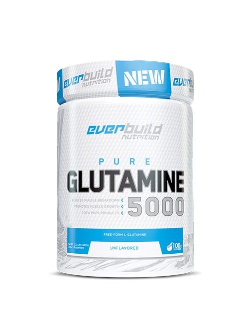 EverBuild Nutrition GLUTAMINE 5000 - 500g 100%-os gyógyszerészeti tisztaságú glutamin