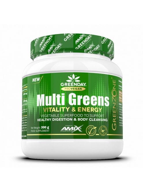 AMIX Nutrition - GreenDay ProVEGAN MultiGreens Vitality&Energy orange 300g - Superfood
