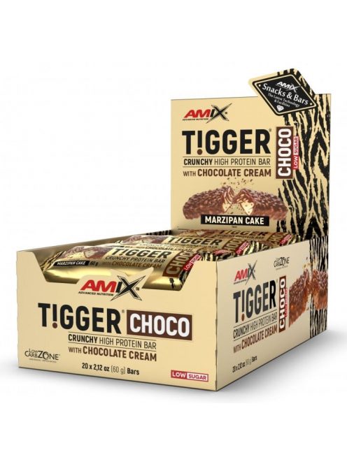 AMIX Nutrition TIGGER CHOCO 20x60g - Marzipan Cake - fehérjeszelet