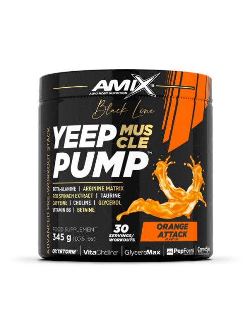 Amix Nutrition - Amix™ Black Line Yeep Pump 345g Orange Attack - Stimuláns edzés előtti formula