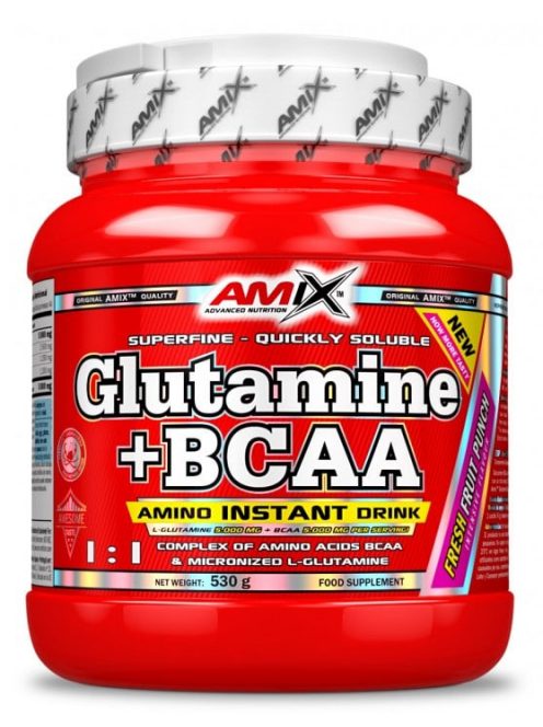 Amix Nutrition - Glutamine + BCAA powder - 530g / 1000g - 530, FRESH JUICY ORANGE