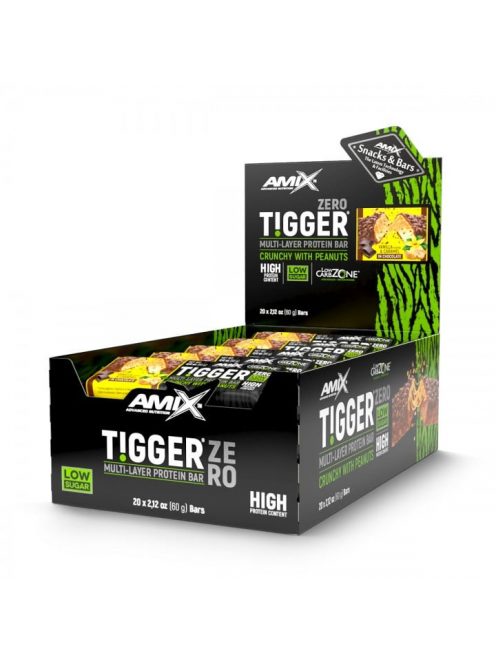 AMIX Nutrition TIGGER Zero bar 20x60g - vanilla-caramel - fehérjeszelet