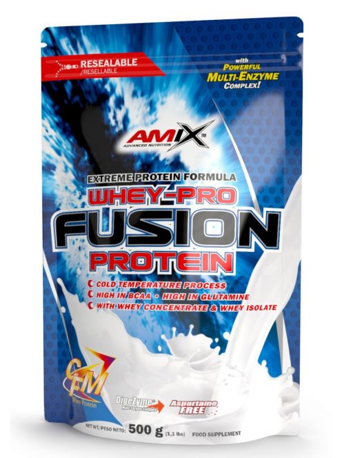 AMIX Nutrition - WheyPro FUSION protein 500g / 1000g / 2300g / 4000g - 500, Chocolate - Tejsavófehérje, csoki