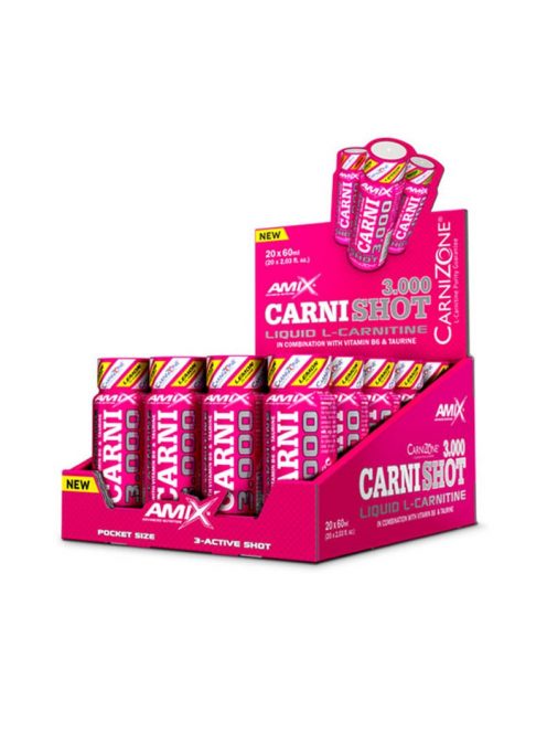AMIX Nutrition - CarniShot 3000mg 20 x 60 ml - Lemon - L-karnitin