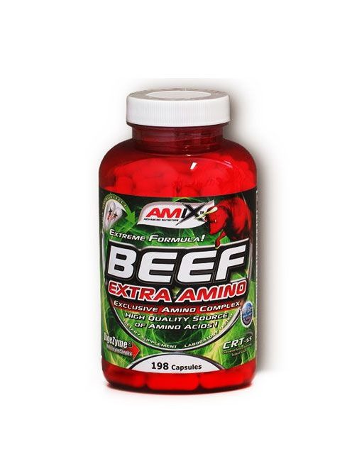 AMIX Nutrition - Beef Extra Amino 198 caps / 360 caps - 198 - Marha aminósav tabletta