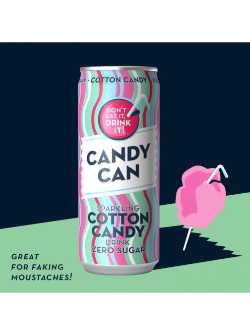 Candy Can Cukormentes szénsavas üdítőital 12x330ml - vattacukor